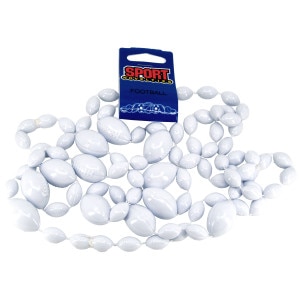 white football beads 2 strings